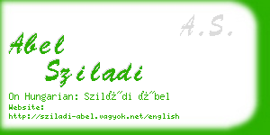 abel sziladi business card